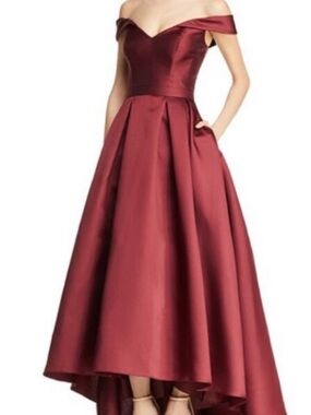Avery G off the shoulder V-neck gown